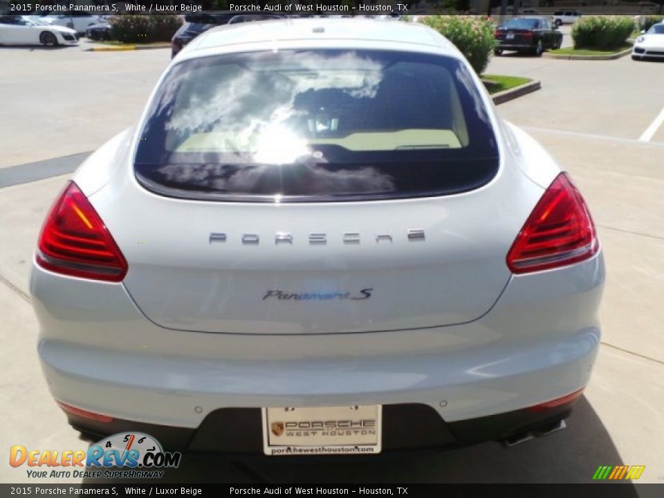 2015 Porsche Panamera S White / Luxor Beige Photo #6