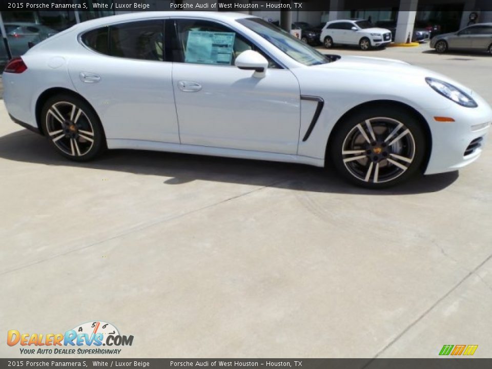 2015 Porsche Panamera S White / Luxor Beige Photo #8