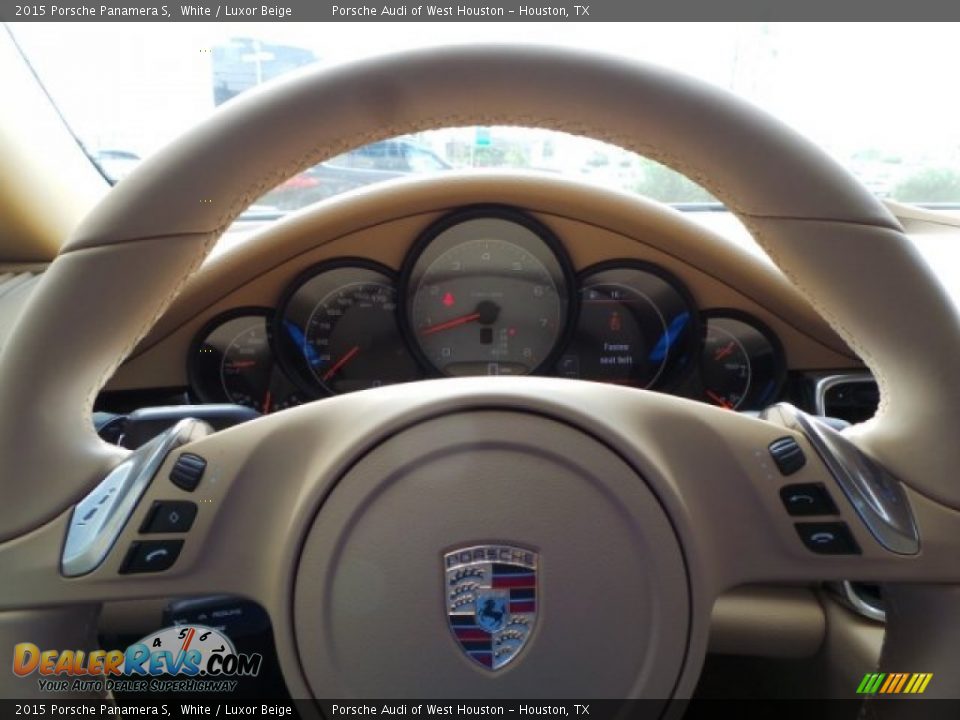 2015 Porsche Panamera S White / Luxor Beige Photo #22