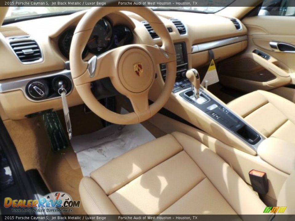 Luxor Beige Interior - 2015 Porsche Cayman S Photo #12