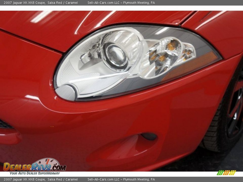 2007 Jaguar XK XK8 Coupe Salsa Red / Caramel Photo #36