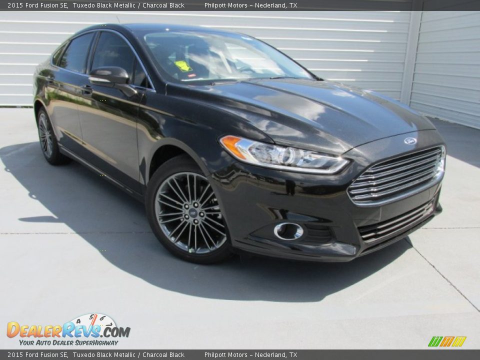 2015 Ford Fusion SE Tuxedo Black Metallic / Charcoal Black Photo #1