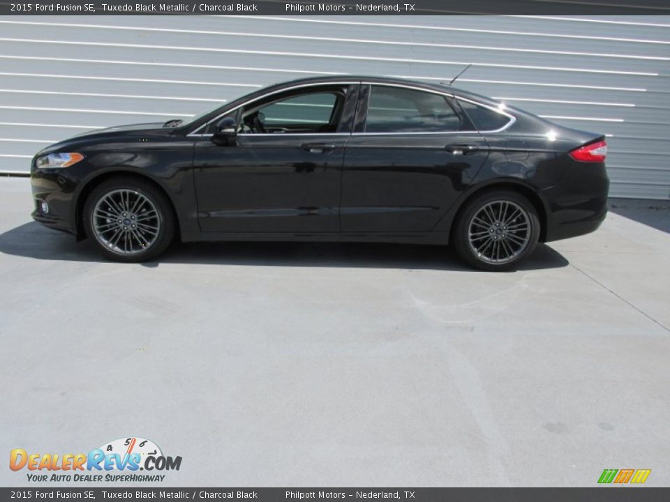 2015 Ford Fusion SE Tuxedo Black Metallic / Charcoal Black Photo #6