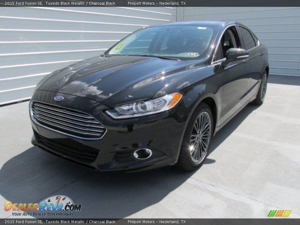 2015 Ford Fusion SE Tuxedo Black Metallic / Charcoal Black Photo #7