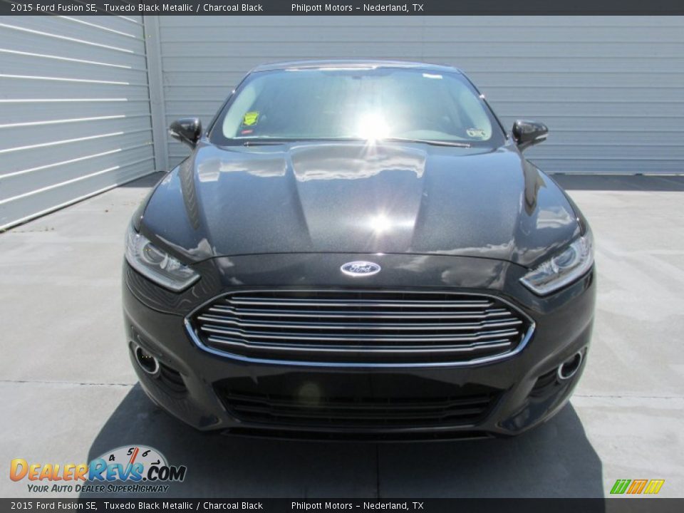 2015 Ford Fusion SE Tuxedo Black Metallic / Charcoal Black Photo #8