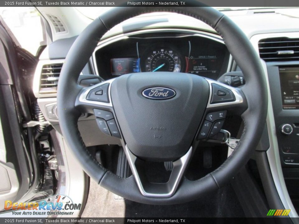2015 Ford Fusion SE Tuxedo Black Metallic / Charcoal Black Photo #30