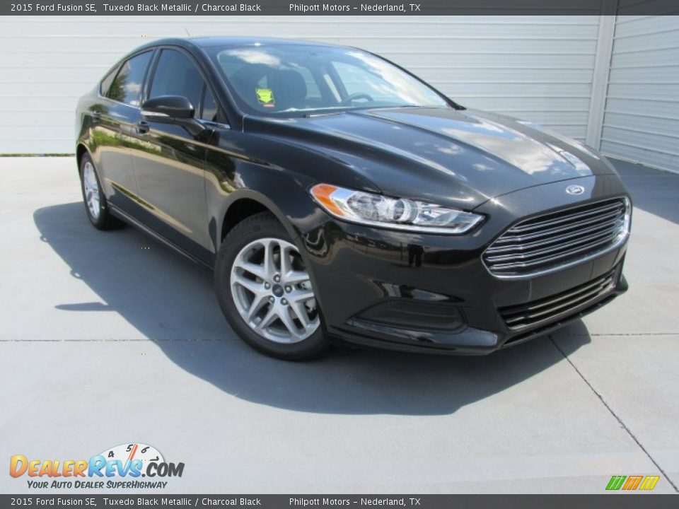 2015 Ford Fusion SE Tuxedo Black Metallic / Charcoal Black Photo #1