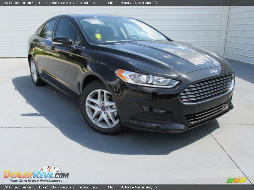 2015 Ford Fusion SE Tuxedo Black Metallic / Charcoal Black Photo #2