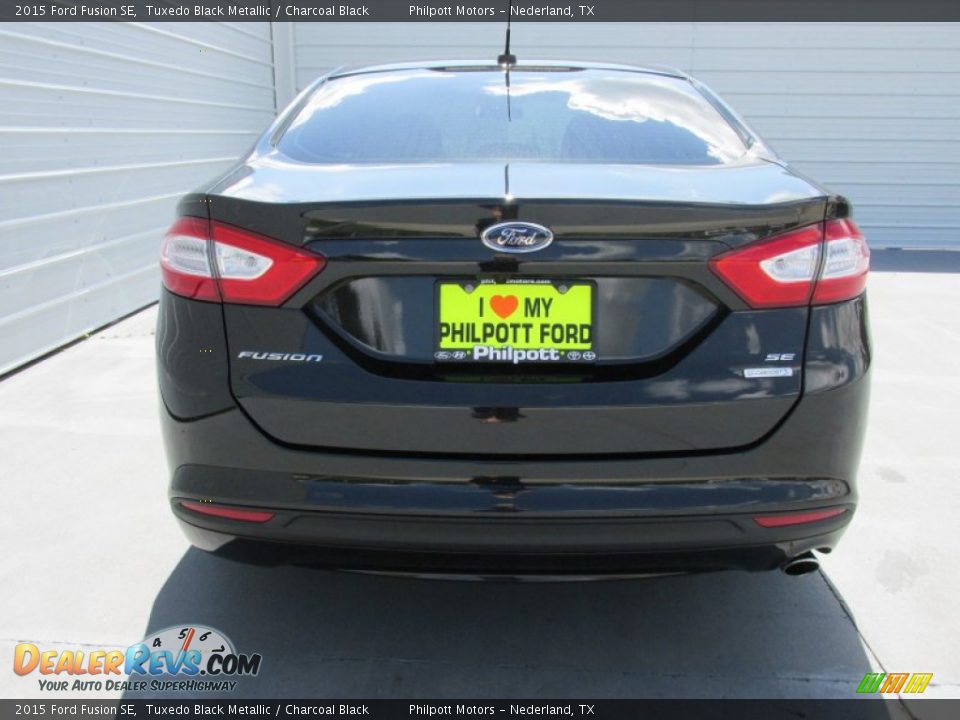 2015 Ford Fusion SE Tuxedo Black Metallic / Charcoal Black Photo #5