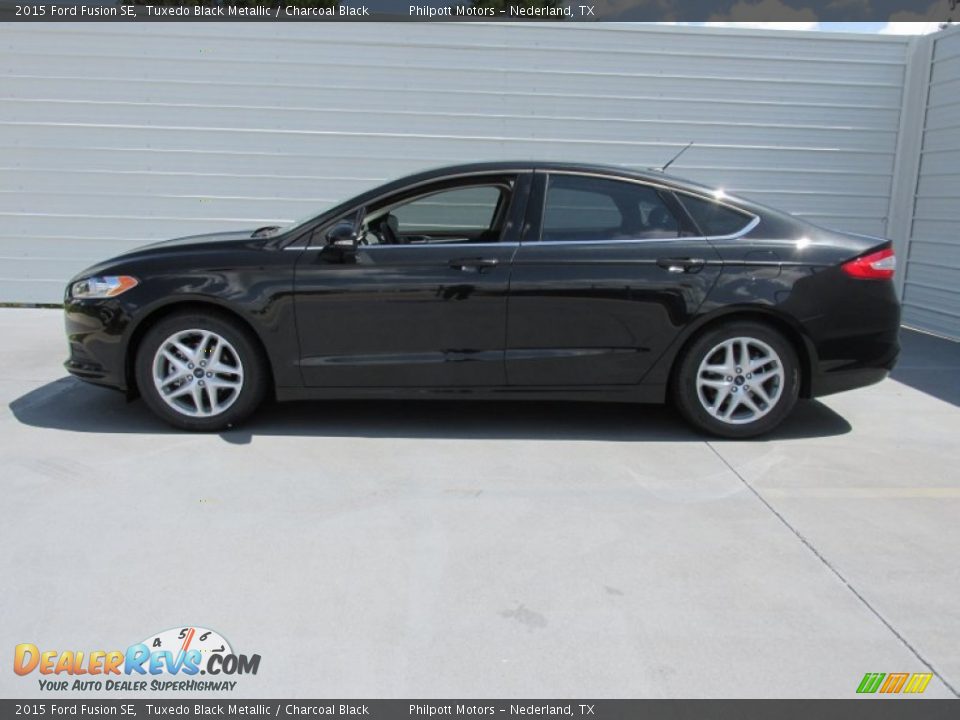 2015 Ford Fusion SE Tuxedo Black Metallic / Charcoal Black Photo #6