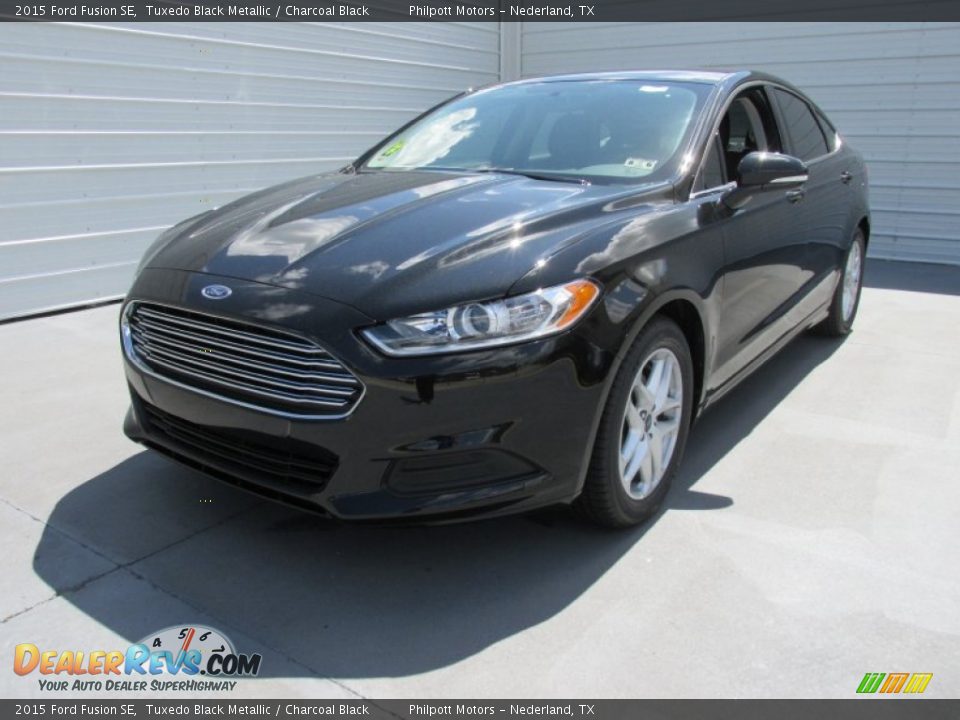 2015 Ford Fusion SE Tuxedo Black Metallic / Charcoal Black Photo #7