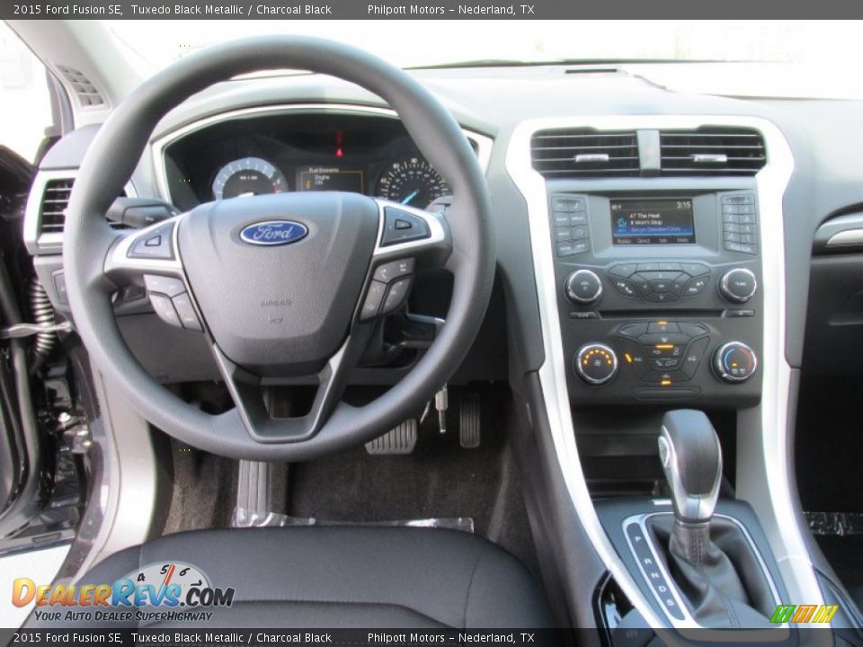 2015 Ford Fusion SE Tuxedo Black Metallic / Charcoal Black Photo #25