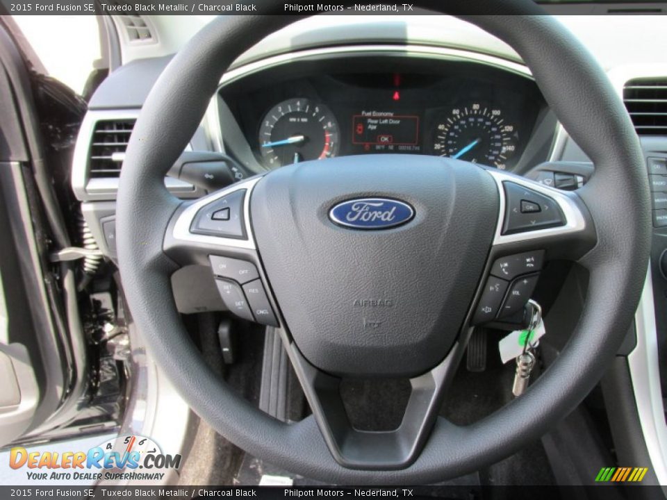 2015 Ford Fusion SE Tuxedo Black Metallic / Charcoal Black Photo #30