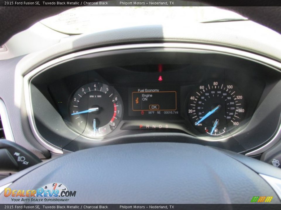 2015 Ford Fusion SE Tuxedo Black Metallic / Charcoal Black Photo #31
