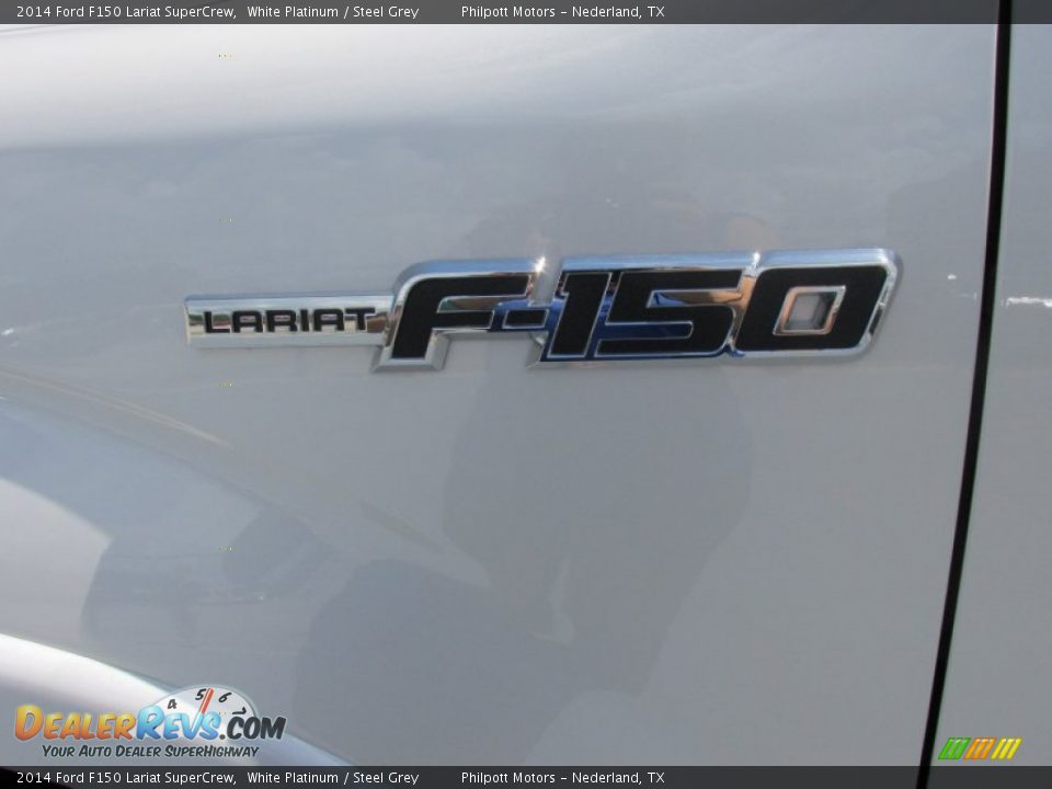 2014 Ford F150 Lariat SuperCrew White Platinum / Steel Grey Photo #13