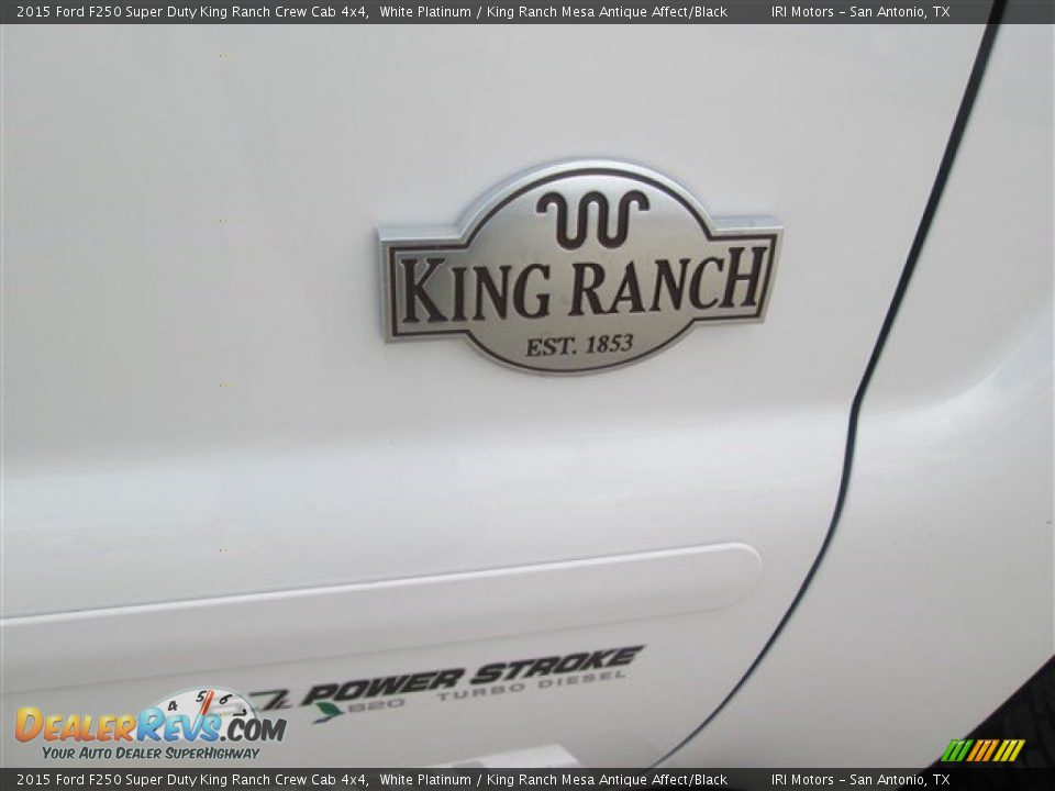 2015 Ford F250 Super Duty King Ranch Crew Cab 4x4 White Platinum / King Ranch Mesa Antique Affect/Black Photo #7