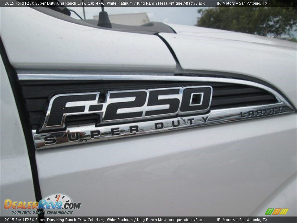 2015 Ford F250 Super Duty King Ranch Crew Cab 4x4 White Platinum / King Ranch Mesa Antique Affect/Black Photo #8