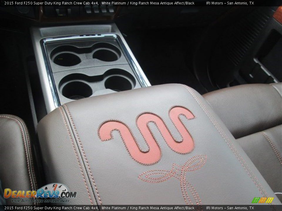 2015 Ford F250 Super Duty King Ranch Crew Cab 4x4 White Platinum / King Ranch Mesa Antique Affect/Black Photo #28