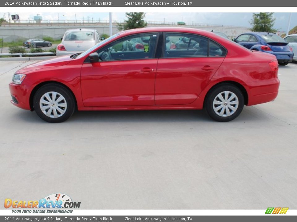 2014 Volkswagen Jetta S Sedan Tornado Red / Titan Black Photo #4