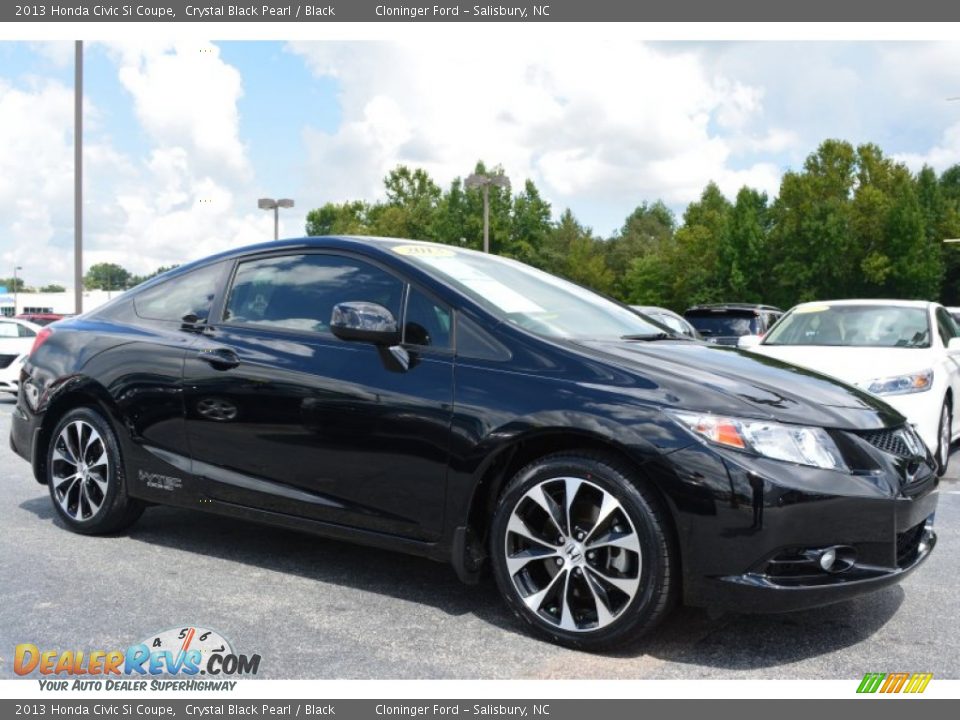 2013 Honda Civic Si Coupe Crystal Black Pearl / Black Photo #1