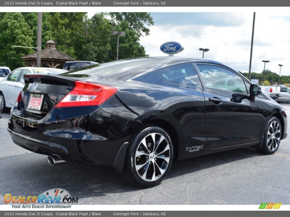 2013 Honda Civic Si Coupe Crystal Black Pearl / Black Photo #4