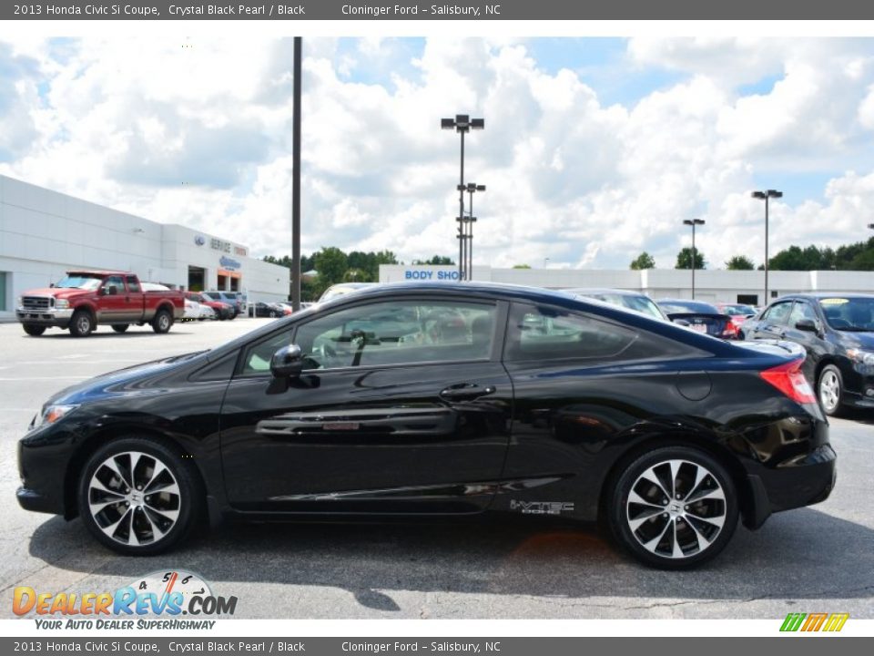 2013 Honda Civic Si Coupe Crystal Black Pearl / Black Photo #6
