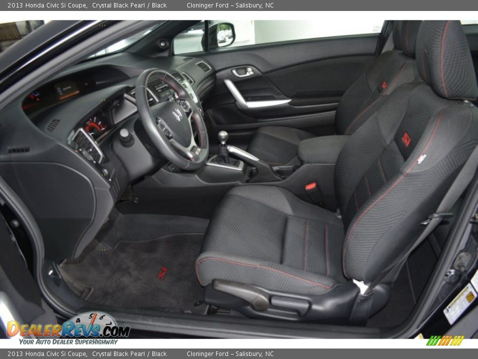 2013 Honda Civic Si Coupe Crystal Black Pearl / Black Photo #9
