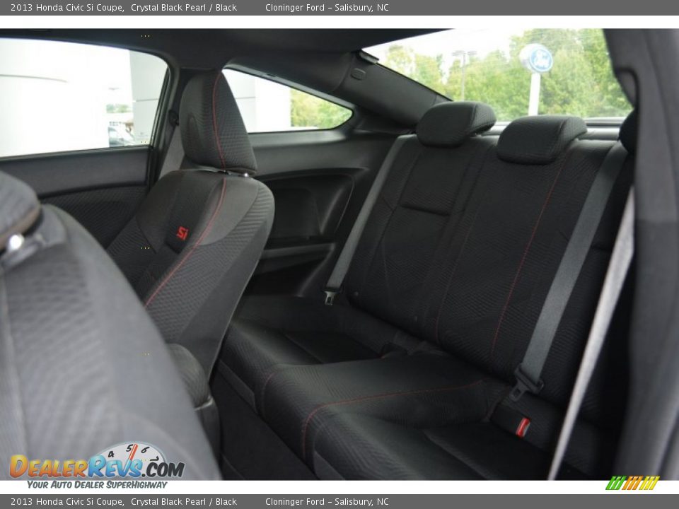 2013 Honda Civic Si Coupe Crystal Black Pearl / Black Photo #11