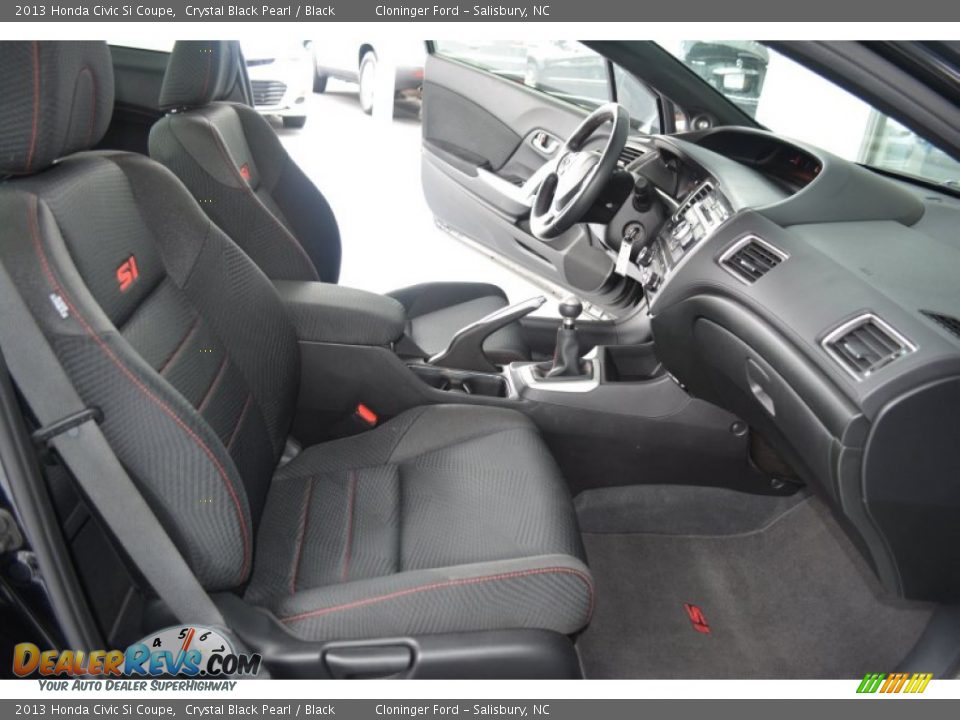 2013 Honda Civic Si Coupe Crystal Black Pearl / Black Photo #14