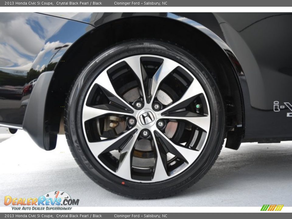 2013 Honda Civic Si Coupe Crystal Black Pearl / Black Photo #16