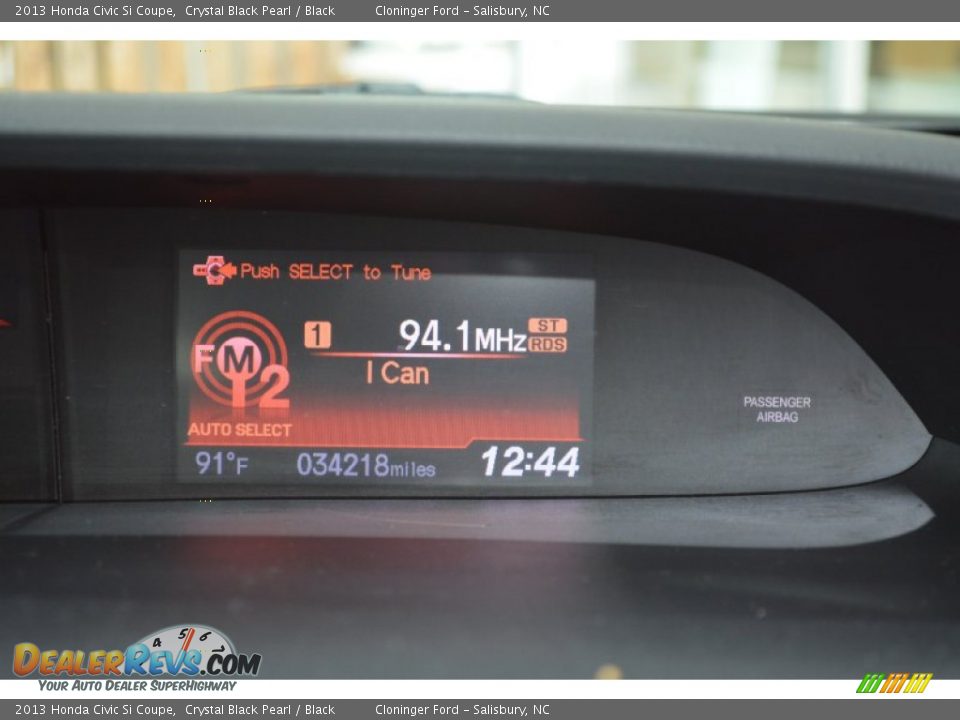 2013 Honda Civic Si Coupe Crystal Black Pearl / Black Photo #20