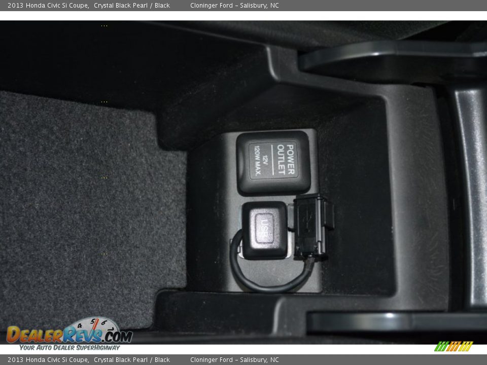 2013 Honda Civic Si Coupe Crystal Black Pearl / Black Photo #23
