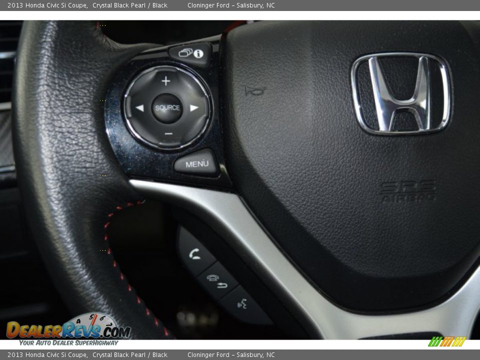 2013 Honda Civic Si Coupe Crystal Black Pearl / Black Photo #25