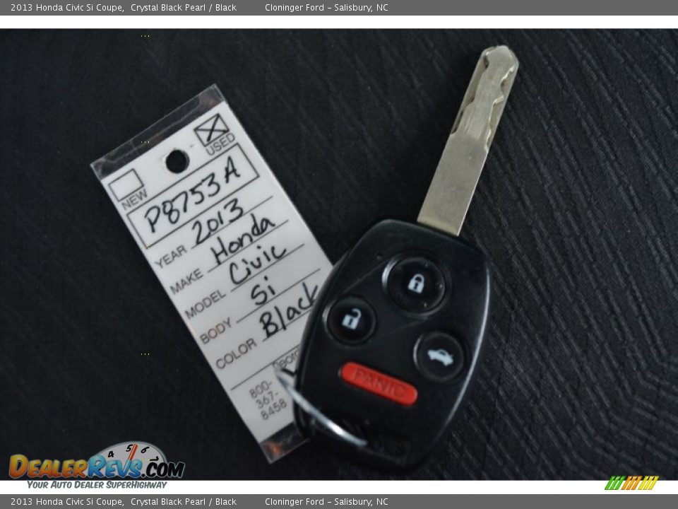 2013 Honda Civic Si Coupe Crystal Black Pearl / Black Photo #28