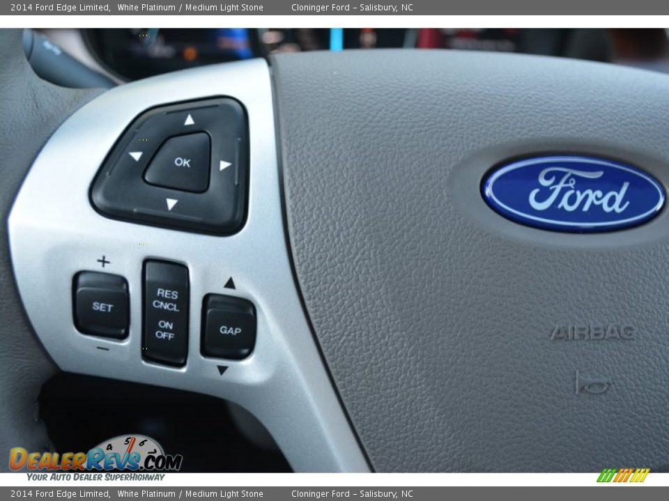 2014 Ford Edge Limited White Platinum / Medium Light Stone Photo #26