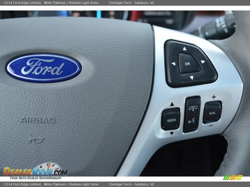 2014 Ford Edge Limited White Platinum / Medium Light Stone Photo #27