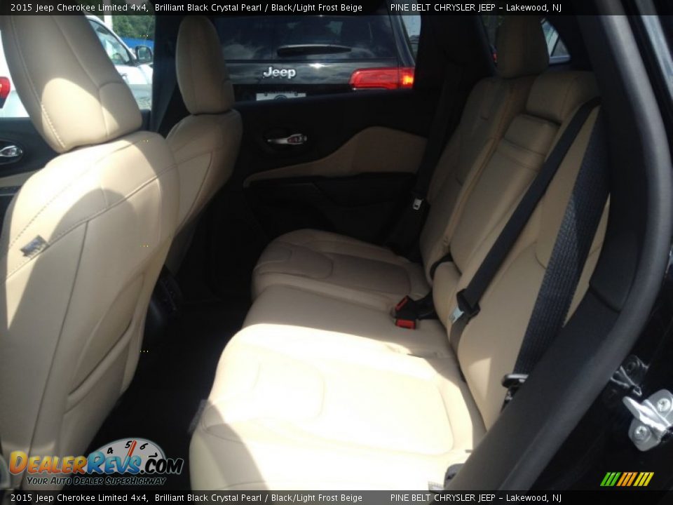 2015 Jeep Cherokee Limited 4x4 Brilliant Black Crystal Pearl / Black/Light Frost Beige Photo #6