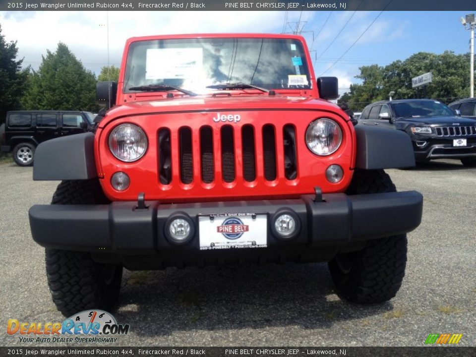 2015 Jeep Wrangler Unlimited Rubicon 4x4 Firecracker Red / Black Photo #2