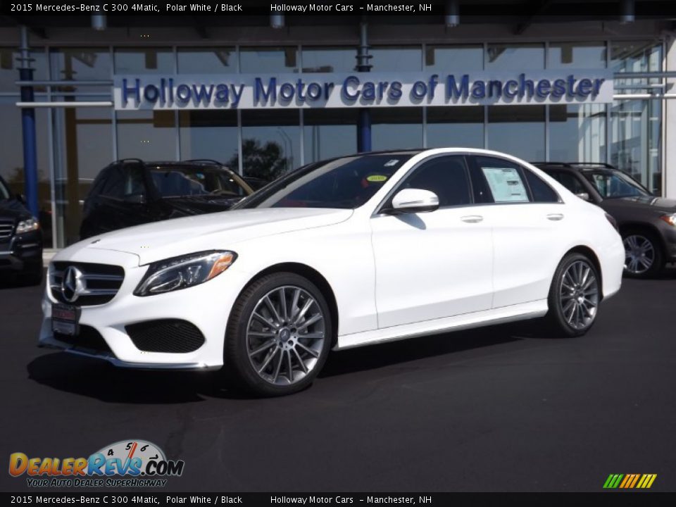 2015 Mercedes-Benz C 300 4Matic Polar White / Black Photo #1