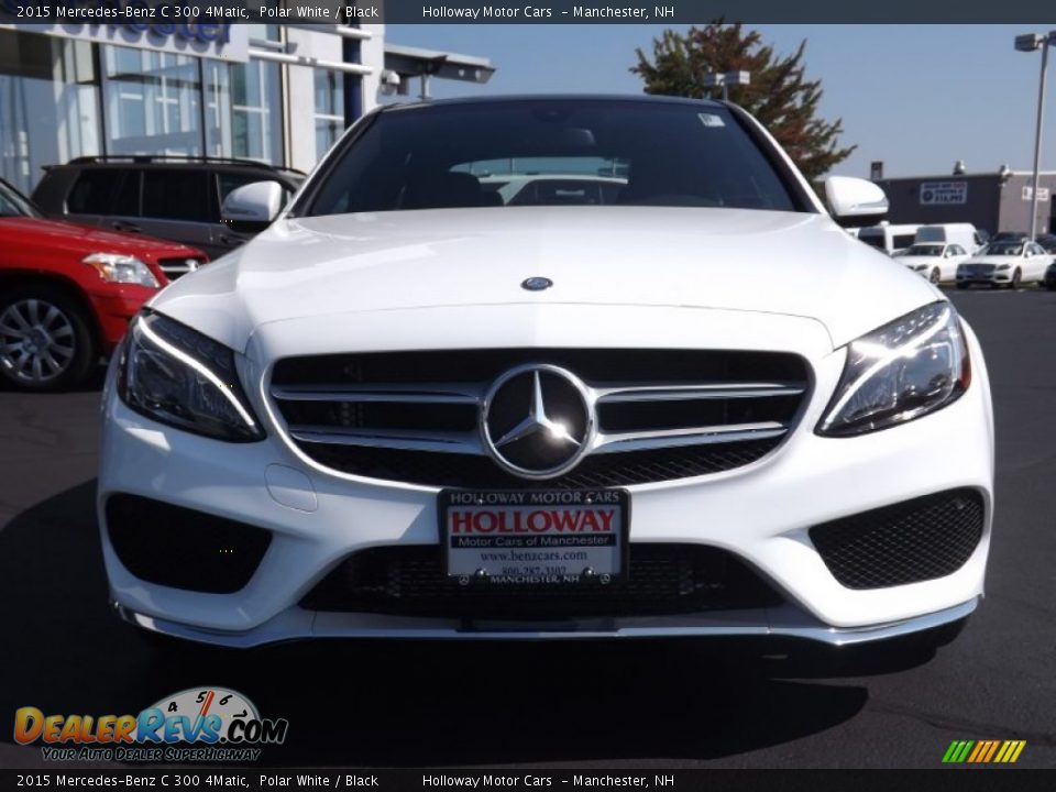 2015 Mercedes-Benz C 300 4Matic Polar White / Black Photo #2