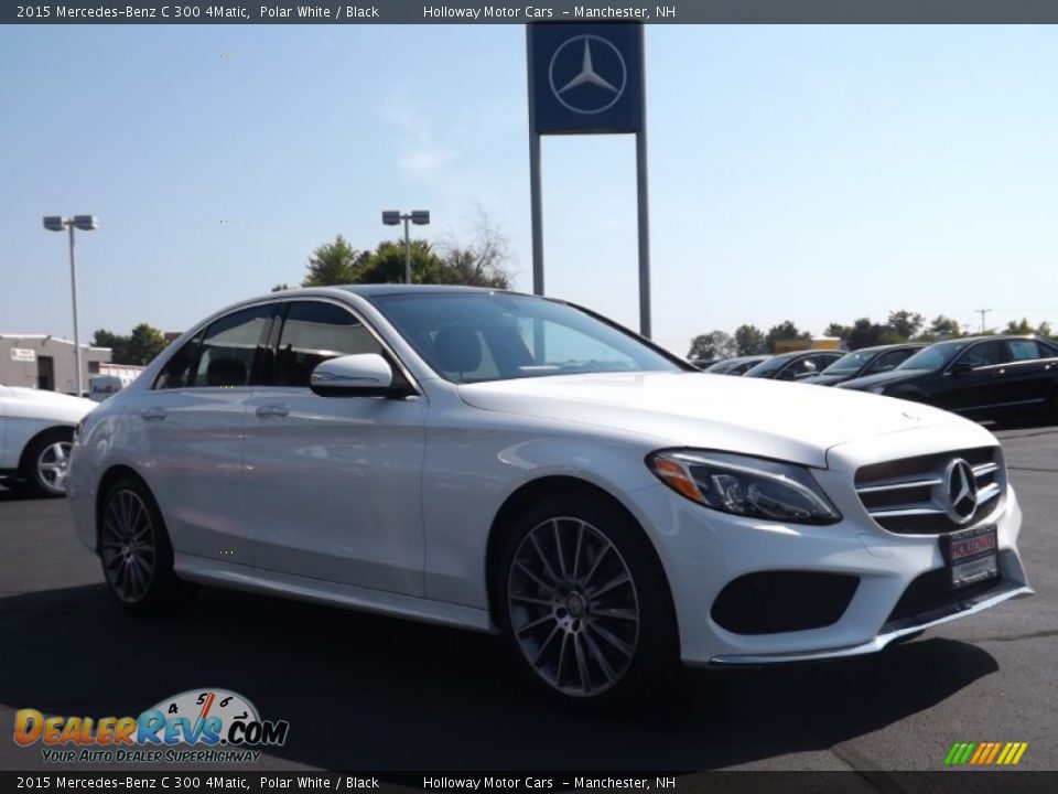 2015 Mercedes-Benz C 300 4Matic Polar White / Black Photo #3
