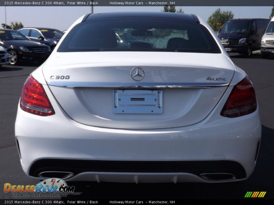 2015 Mercedes-Benz C 300 4Matic Polar White / Black Photo #4