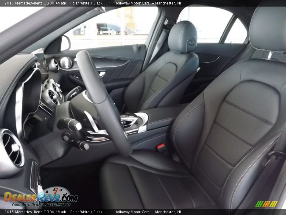 2015 Mercedes-Benz C 300 4Matic Polar White / Black Photo #9
