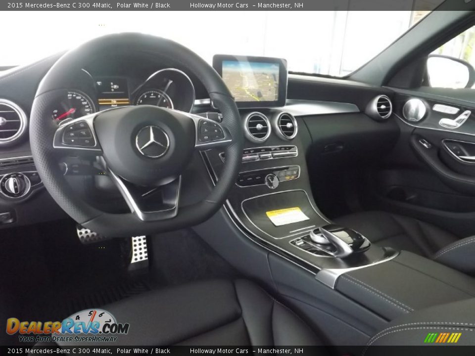 2015 Mercedes-Benz C 300 4Matic Polar White / Black Photo #10