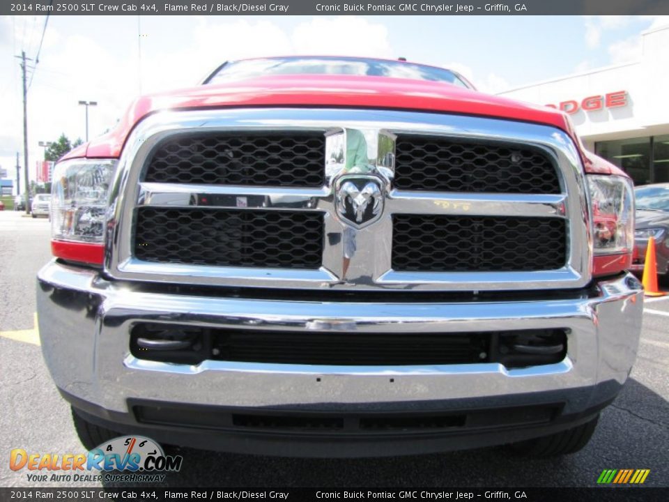 2014 Ram 2500 SLT Crew Cab 4x4 Flame Red / Black/Diesel Gray Photo #2