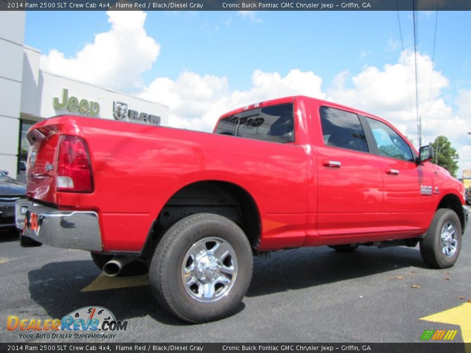 2014 Ram 2500 SLT Crew Cab 4x4 Flame Red / Black/Diesel Gray Photo #7