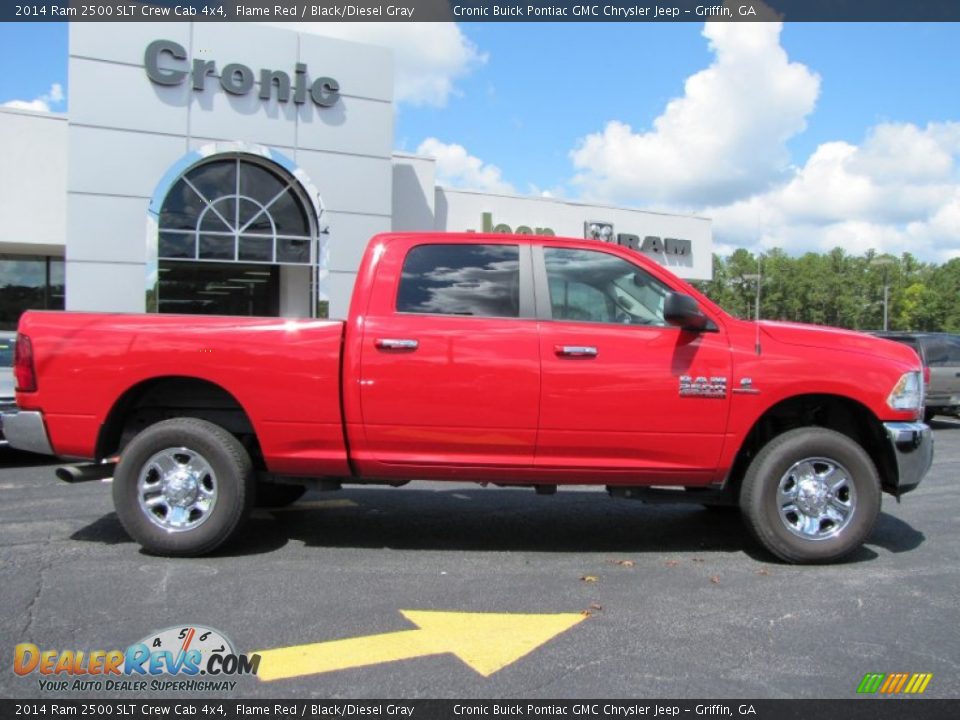 2014 Ram 2500 SLT Crew Cab 4x4 Flame Red / Black/Diesel Gray Photo #8