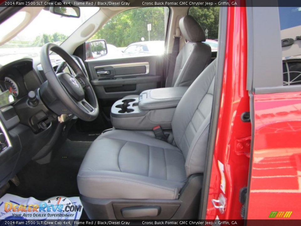 2014 Ram 2500 SLT Crew Cab 4x4 Flame Red / Black/Diesel Gray Photo #9