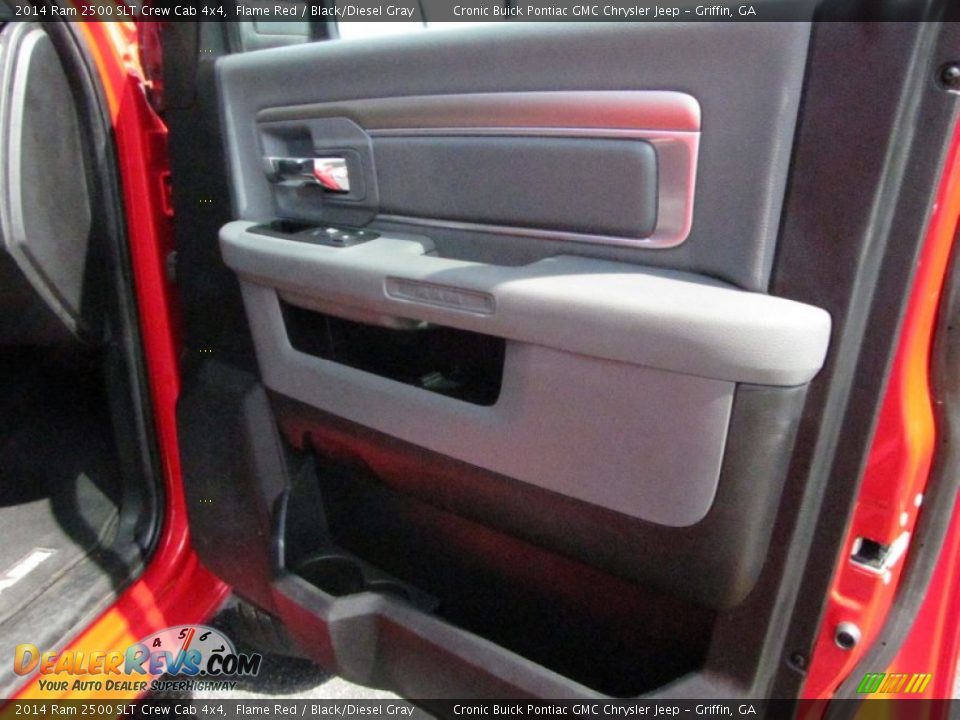 2014 Ram 2500 SLT Crew Cab 4x4 Flame Red / Black/Diesel Gray Photo #21