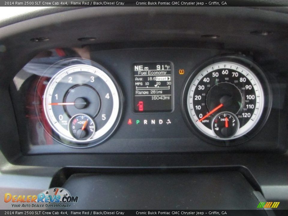 2014 Ram 2500 SLT Crew Cab 4x4 Flame Red / Black/Diesel Gray Photo #22
